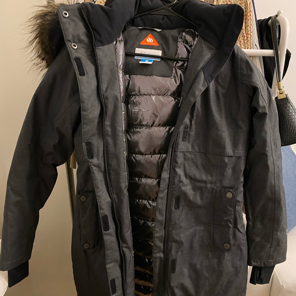 Columbia omni heat down jacket with hood
